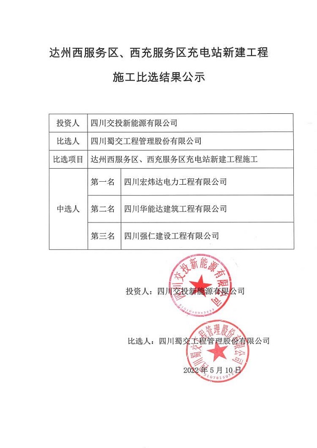 达州西服务区、西充服务区充电站新建工程施工比选结果公示.jpg